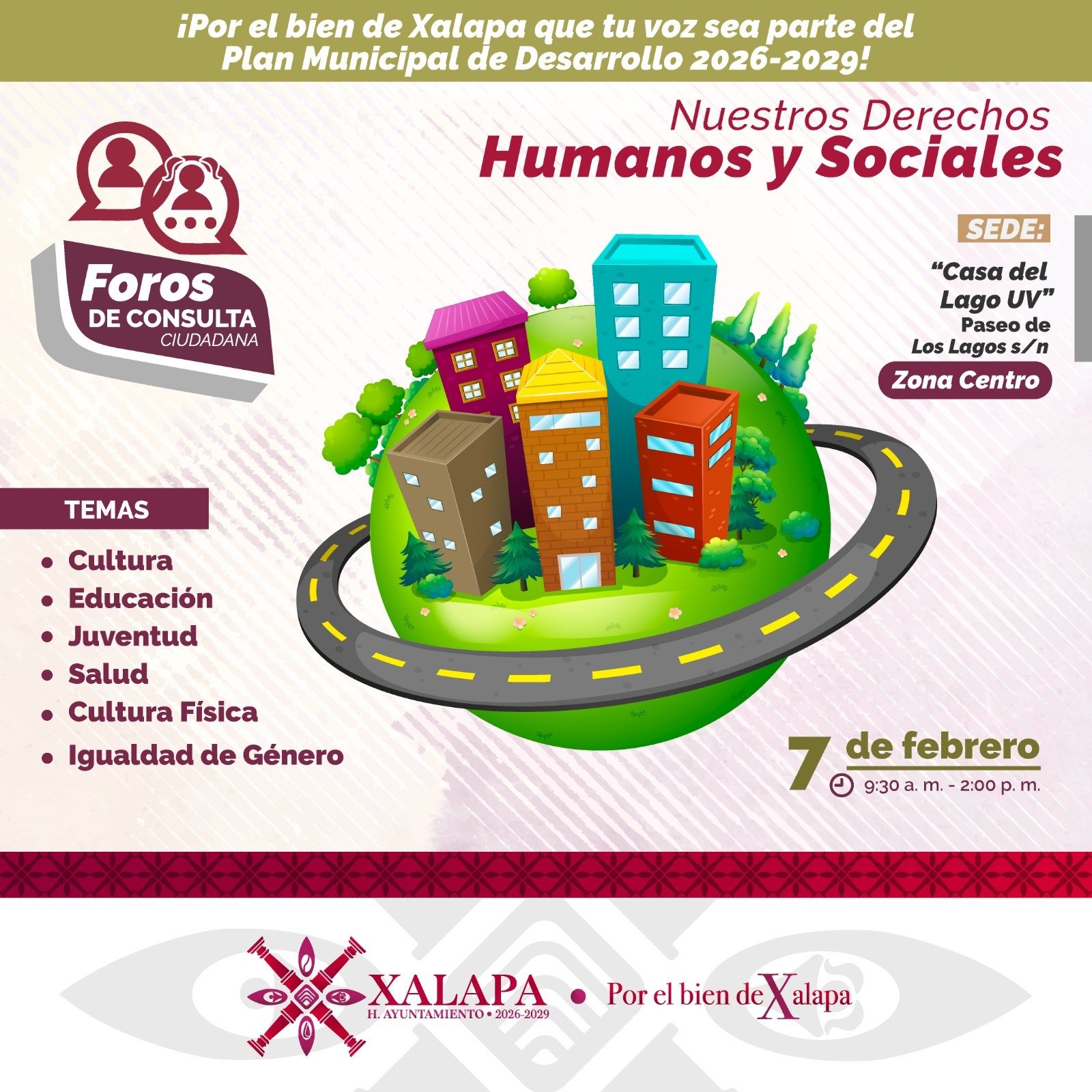 Próximo sábado inician foros de consulta para la elaboración del PMD